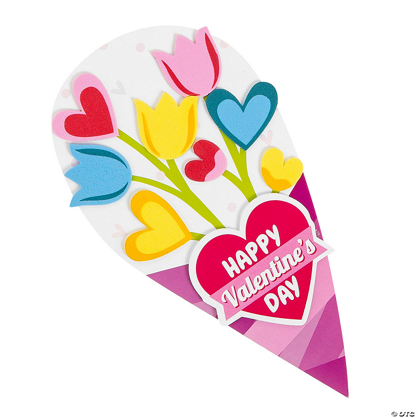 Bouquet Valentine&#8217;s Day Card Craft Kit - Makes 12 Image