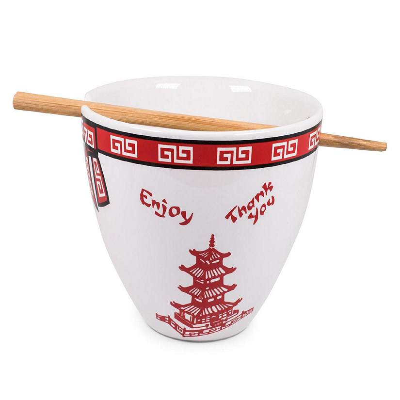 Bowl Bop Chinese Takeout Box Dinnerware Set  16-Ounce Ramen Bowl, Chopsticks Image