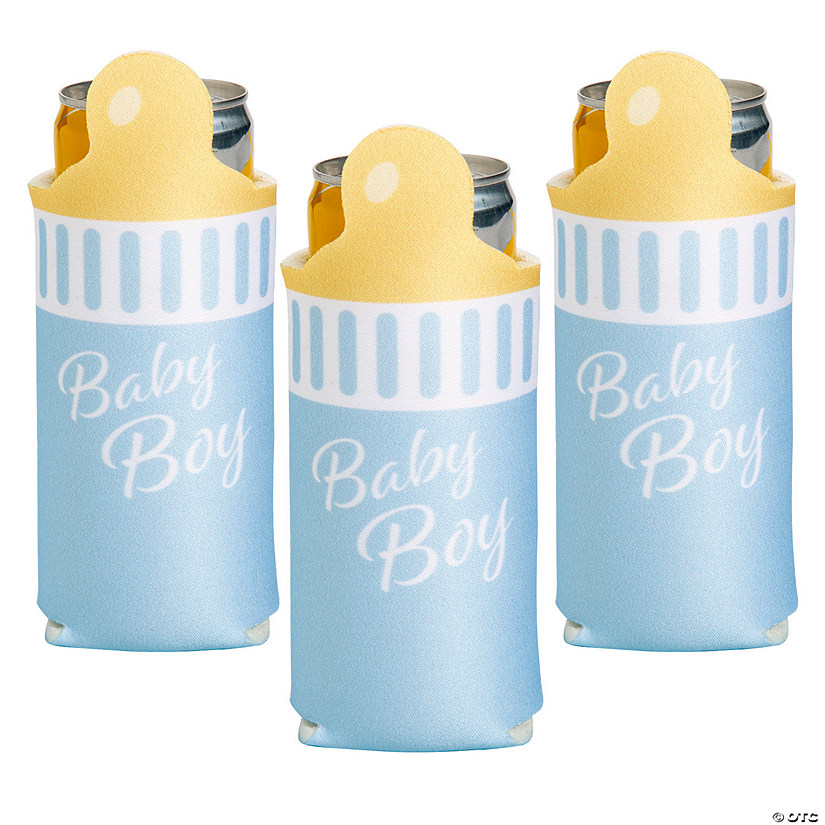 Boy Baby Bottle Slim Can Sleeves - 12 Pc. Image