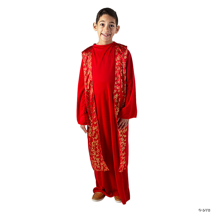 Boy&#8217;s Wise Man Costume Red & Gold Vest Image