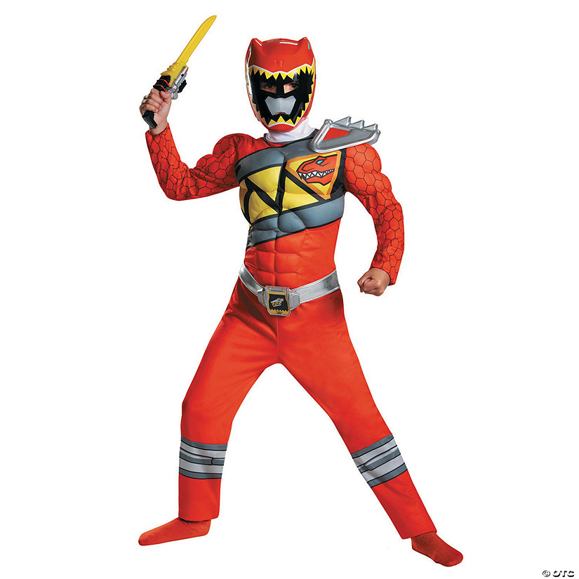 Boy's Classic Mighty Morphin Power Rangers&#8482; Red Dino Ranger Costume - Small 4-6 Image