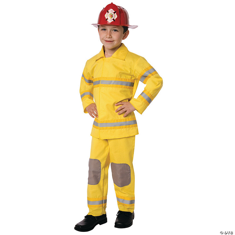 Boy's Fire Fighter Fireman Costume Image