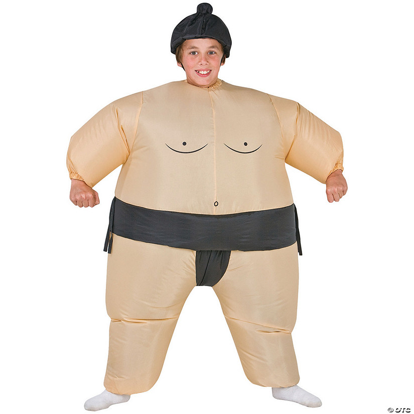 Boy's Inflatable Sumo Costume Image