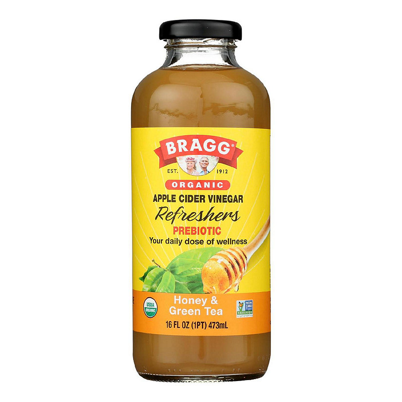 Bragg - Apple Cider Vinegar Honey Green Tea Refresh - Case of 12-16 FZ Image