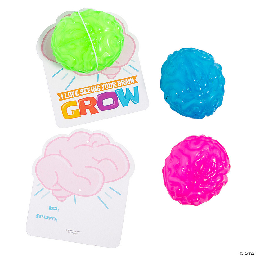 Brain Squeeze Toys with End of Year Card for 12 Image