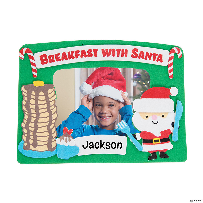 Breakfast with Santa Picture Frame Magnet Craft Kit - Makes 12 Image