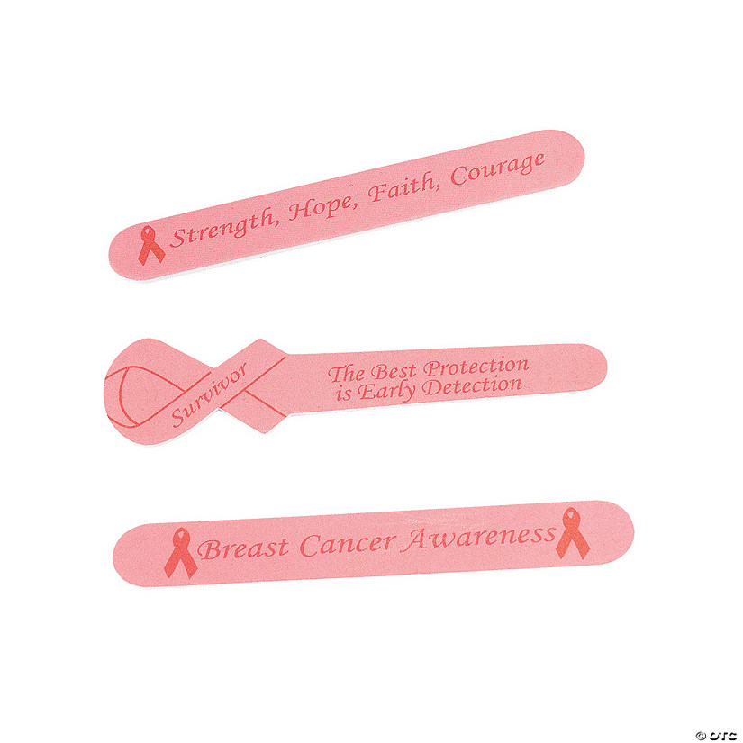 Breast Cancer Awareness Emery Boards - 24 Pc. Image