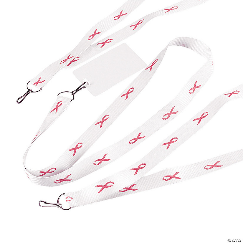 Breast Cancer Awareness Lanyards - 12 Pc. Image