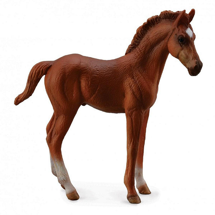 Breyer CollectA Series Chestnut Thoroughbred Standing Foal Model Horse Image