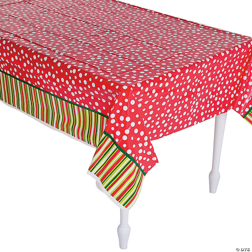 Bright Christmas Plastic Tablecloth