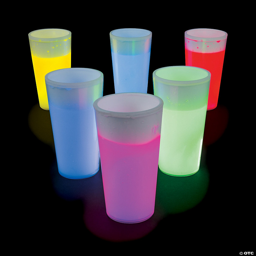 Bright Crazy Glow&#8482; BPA-Free Plastic Cups - 12 Ct. Image