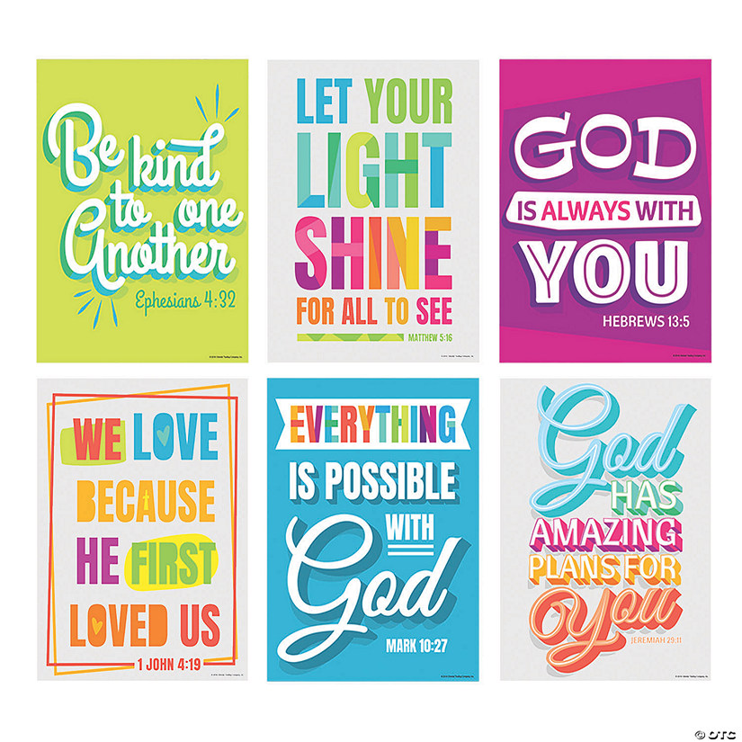 Bright Scripture Posters - 6 Pc. Image