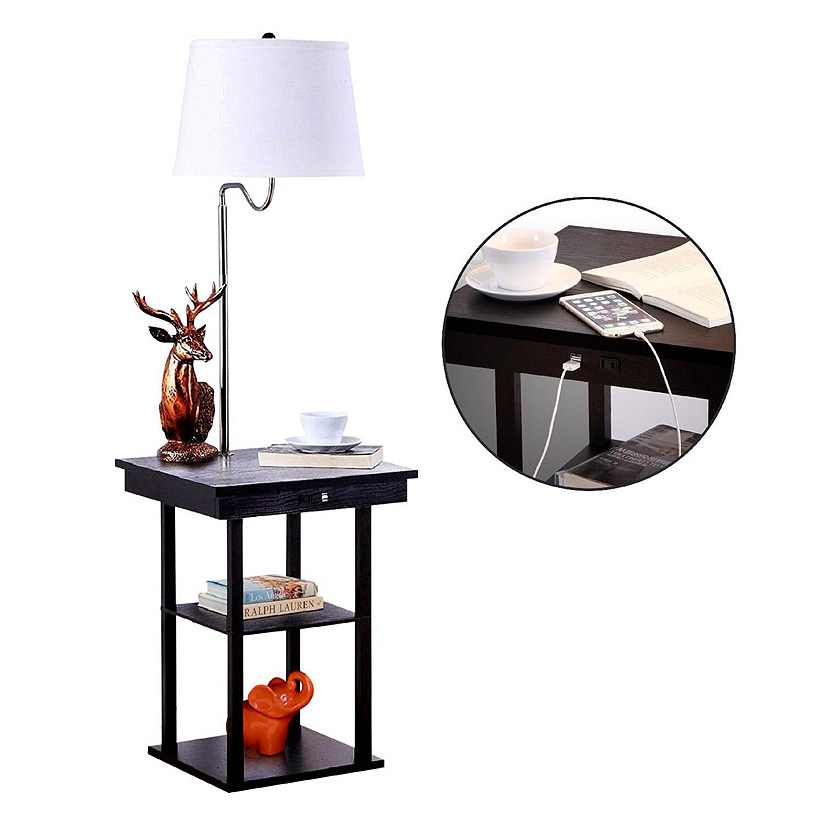 BRIGHTECH 56" MADISON WITH WHITE SHADE TABLE LAMP Image