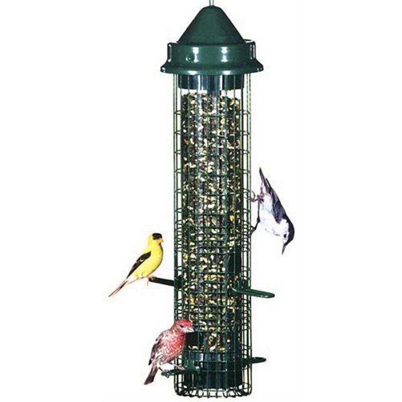 Brome 1015 Squirrel Buster Classic Tube Bird Feeder, Green Image