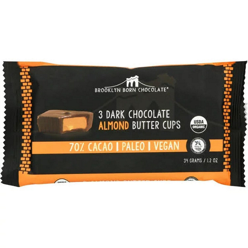 Brooklyn Born Chocolate - Almnd Butter Cup Dark Chocolate  - Case of 12 - 1.2 OZ Image