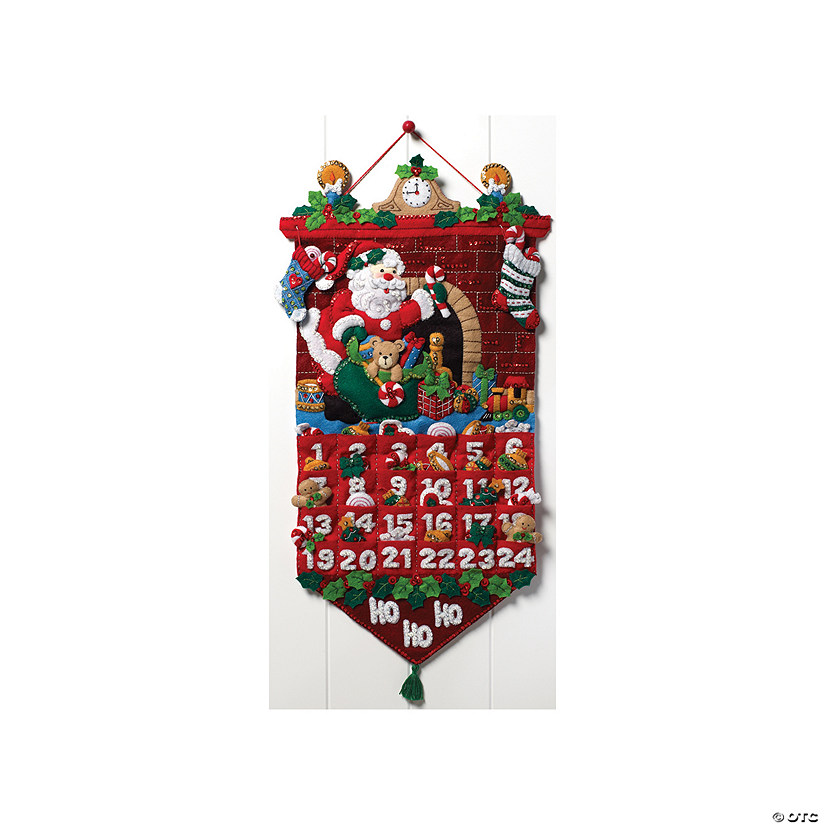 Bucilla Advent Calendar Felt Applique Kit-Must Be Santa Image