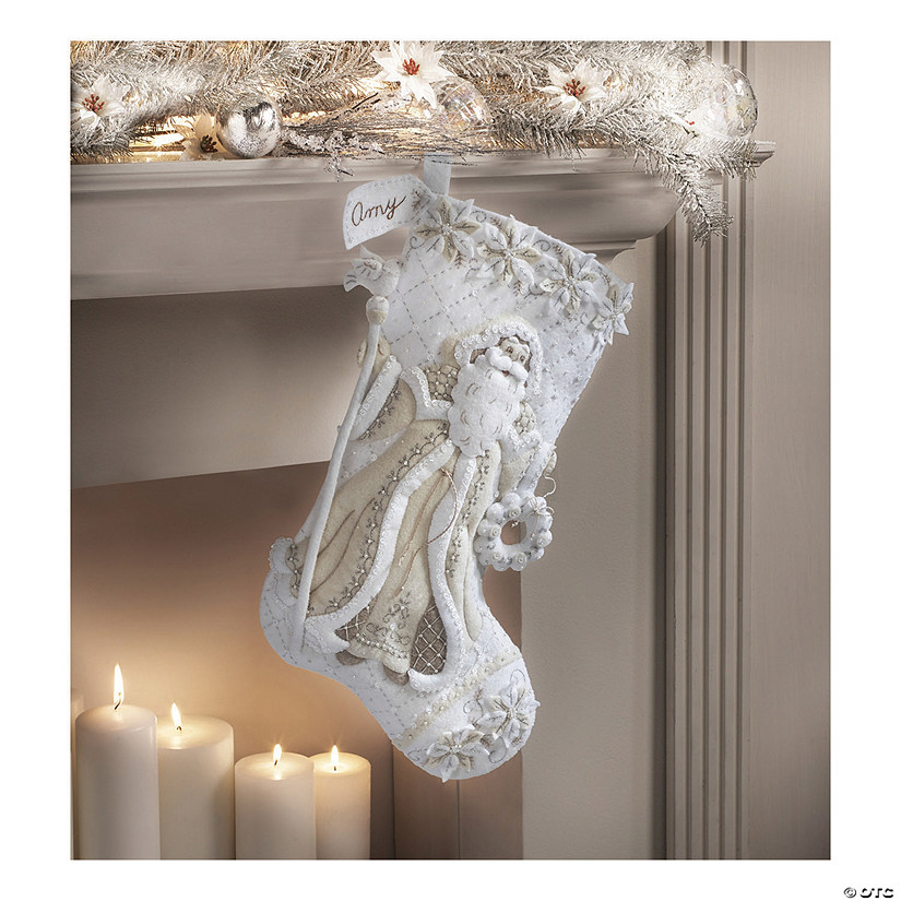 Bucilla Felt Stocking Applique Kit 18" Long - Elegant Christmas Image