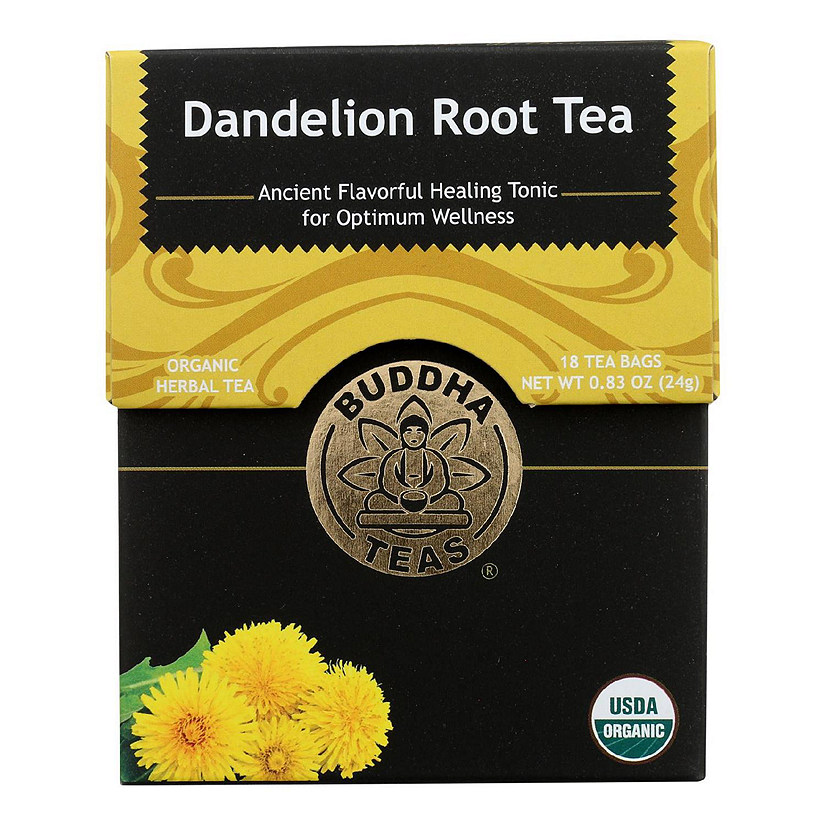 Buddha Teas - Organic Tea - Dandelion Root - Case of 6 - 18 Bags Image