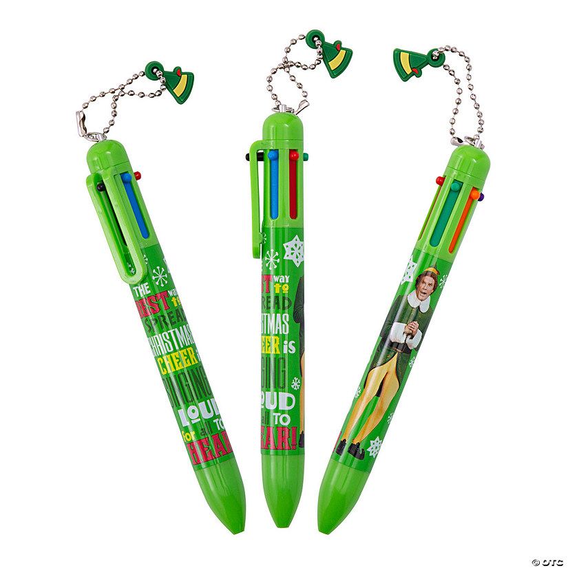 Buddy the Elf&#8482; Shuttle Pens with Hat Charm - 12 Pc. Image