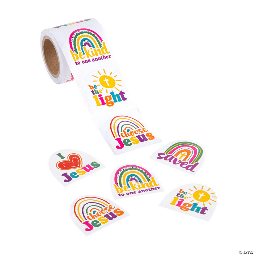 Bulk 100 Pc. Be Kind Rainbow Sticker Roll Image