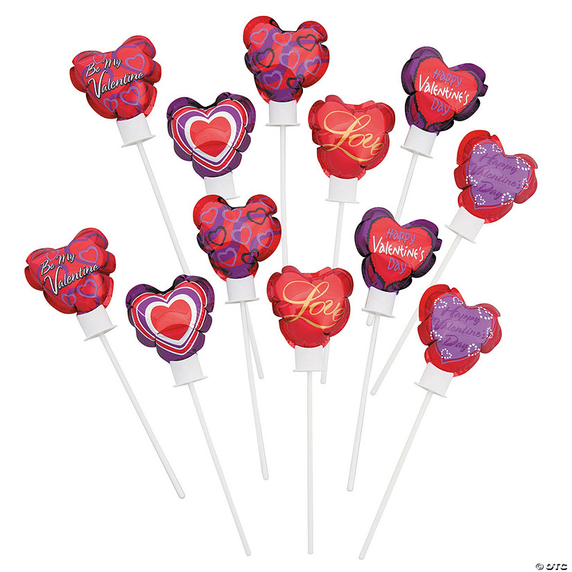 Bulk 100 Pc. Self-Inflating Valentine Heart Balloon Assortment Image