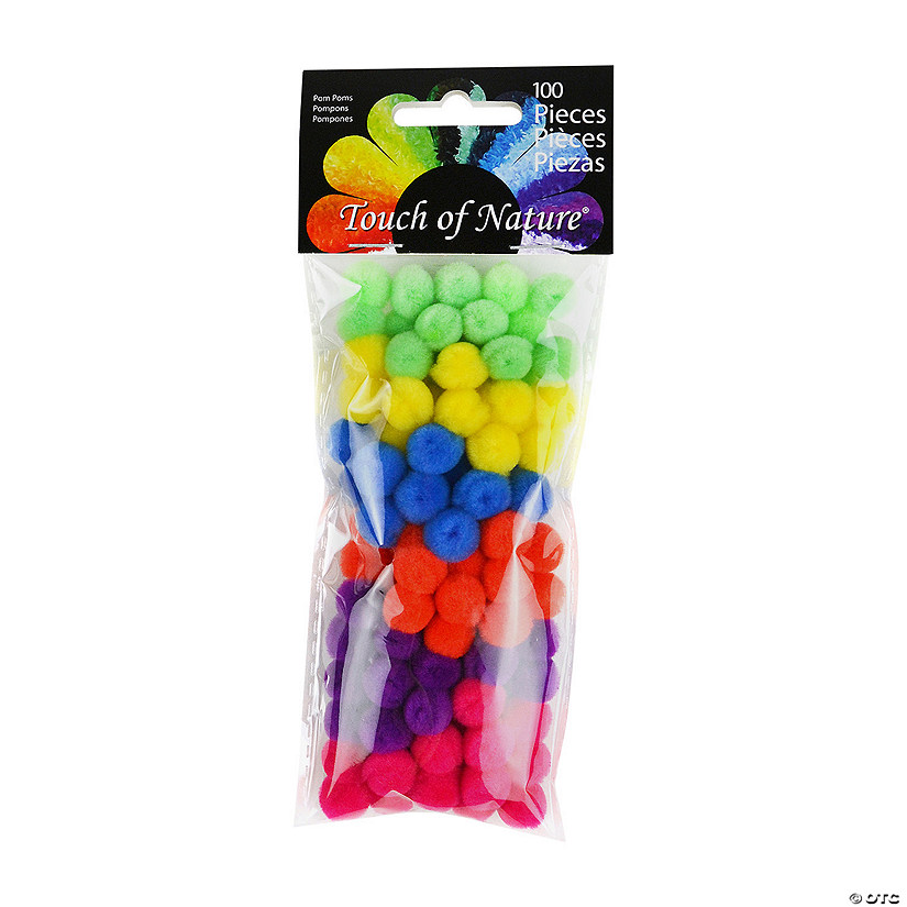 Bulk 100 Pc. Touch of Nature<sup>&#174;</sup> Itty Bitty Bold Pom-Poms Image