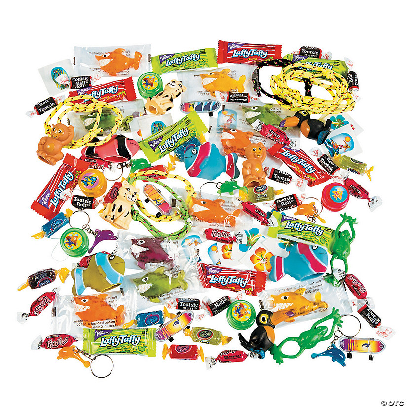 Bulk 100 Pc. Tropical Toy & Candy Assortment Image