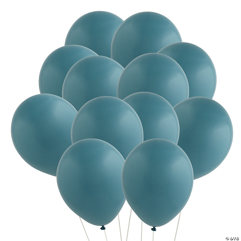 Bulk 100 Pc. Tuftex Matte Blue Slate 11" Natural Latex Balloons Image