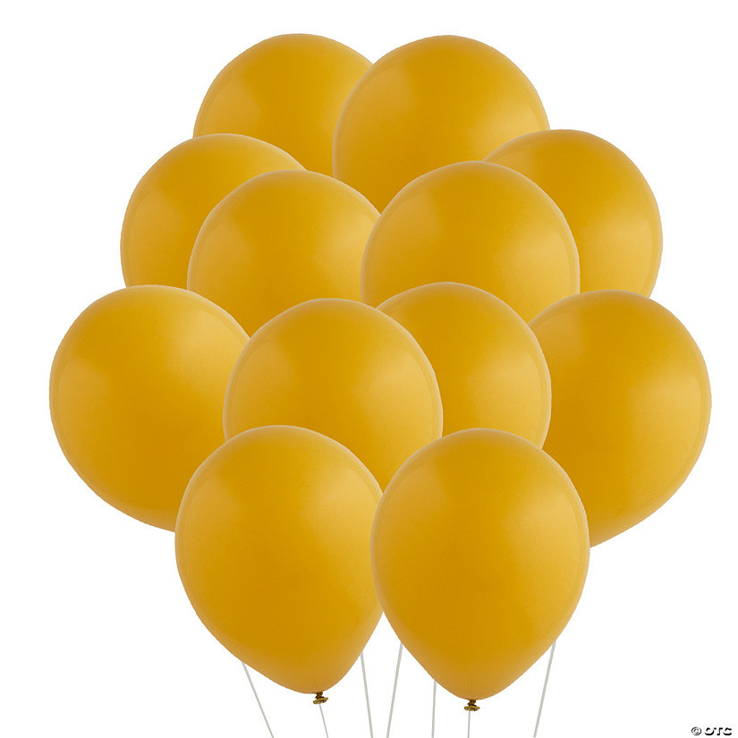 Bulk 100 Pc. Tuftex Matte Mustard 11" Natural Latex Balloons Image