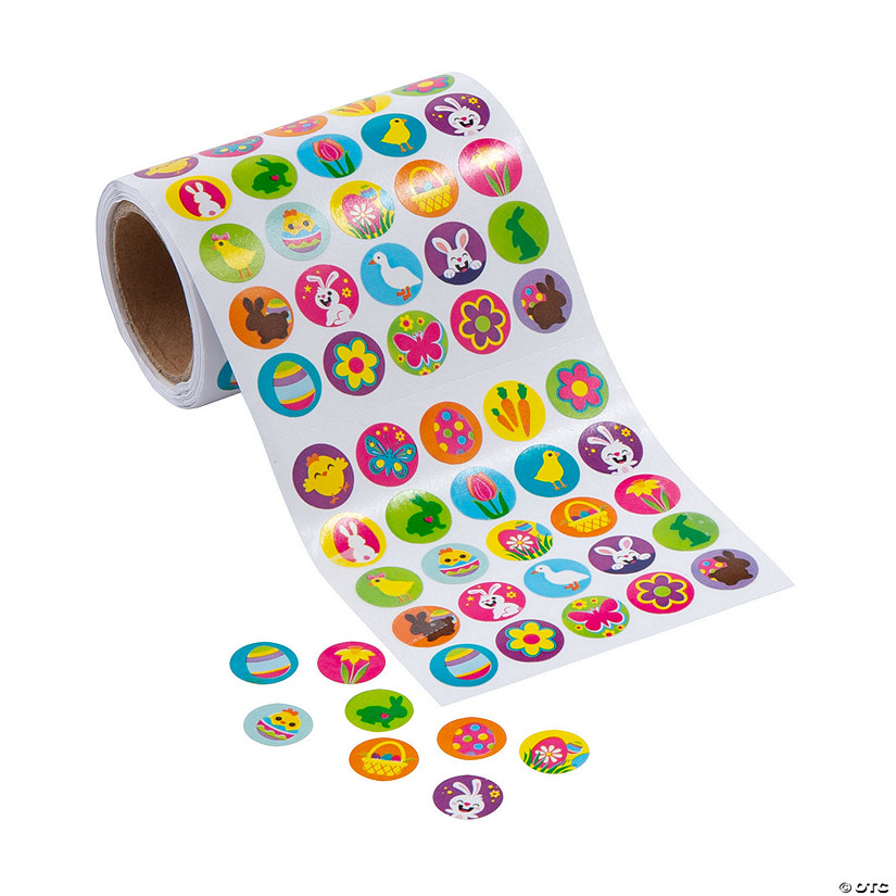 Bulk 1000 Pc. Mini Easter Sticker Roll Image