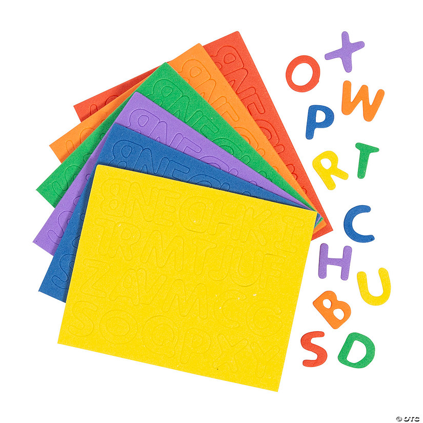 Bulk 1040 Pc. Rainbow Self-Adhesive Letters Image