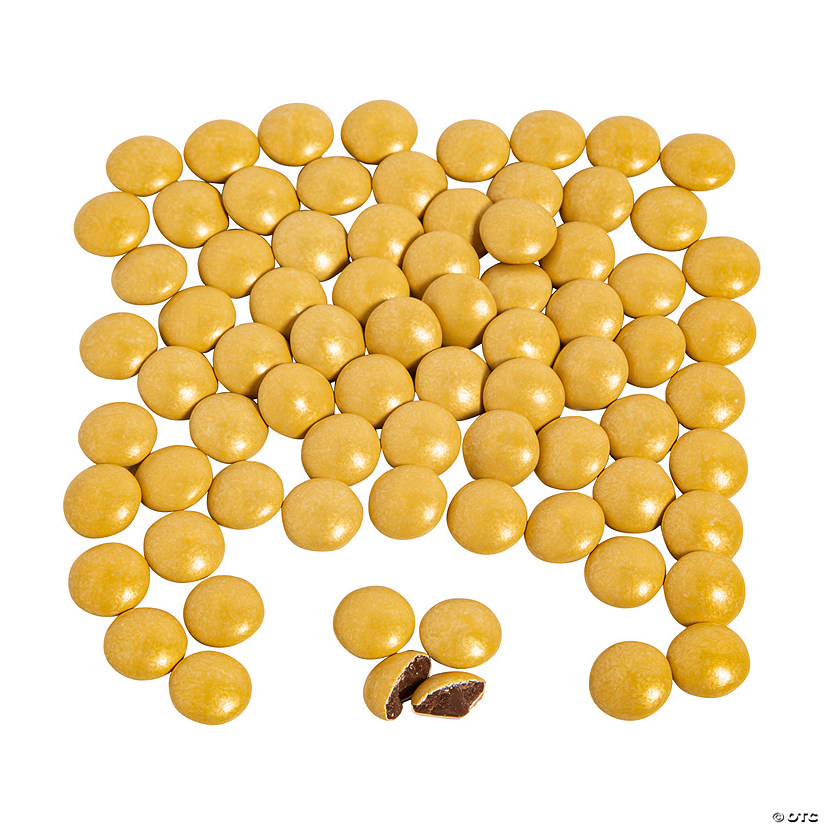 Bulk 1088 Pc. Gold Milk Chocolate Gems Image