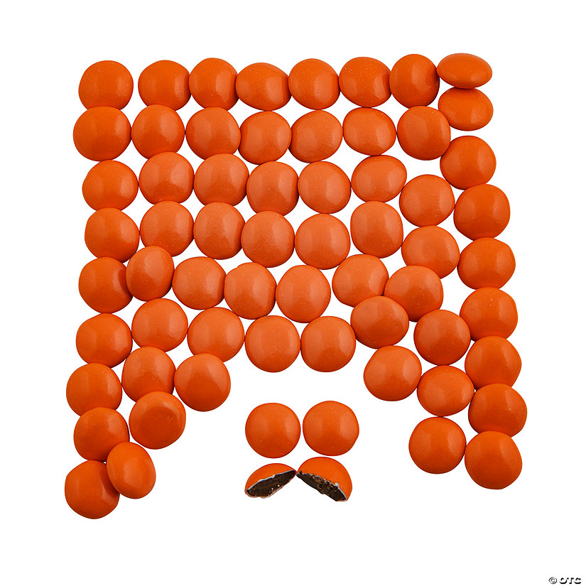 Bulk 1088 Pc. Orange Milk Chocolate Gems Image