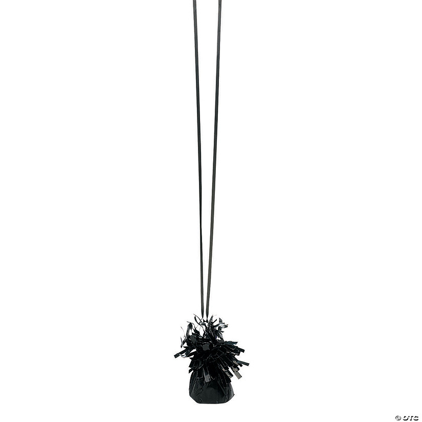 Bulk  12 Pc. Black Metallic Balloon Weights Image