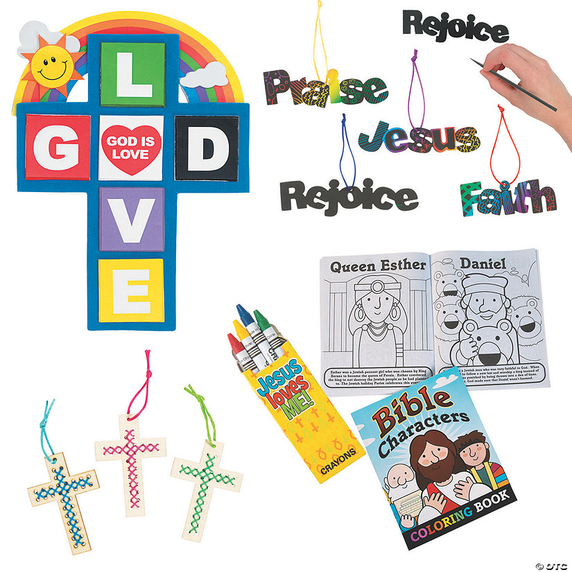Bulk 120 Pc. Religious Early Elementary Craft Kit Assortment Image