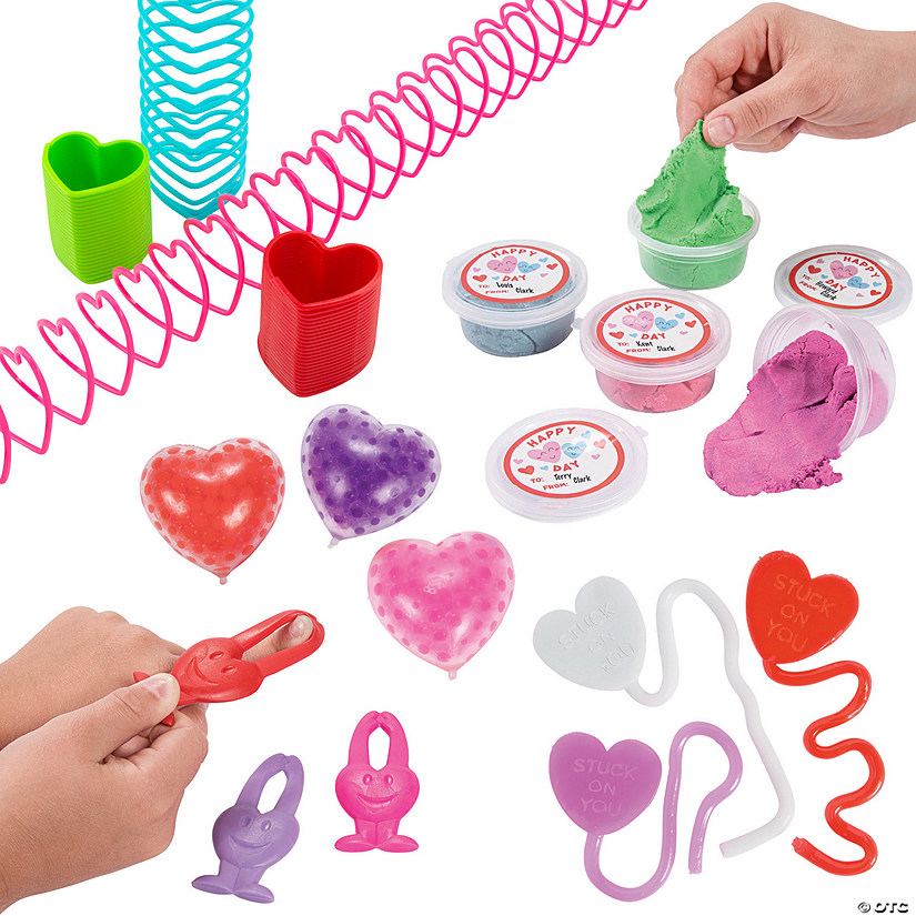 Bulk 120 Pc. Valentine Sensory Toy Kit Image