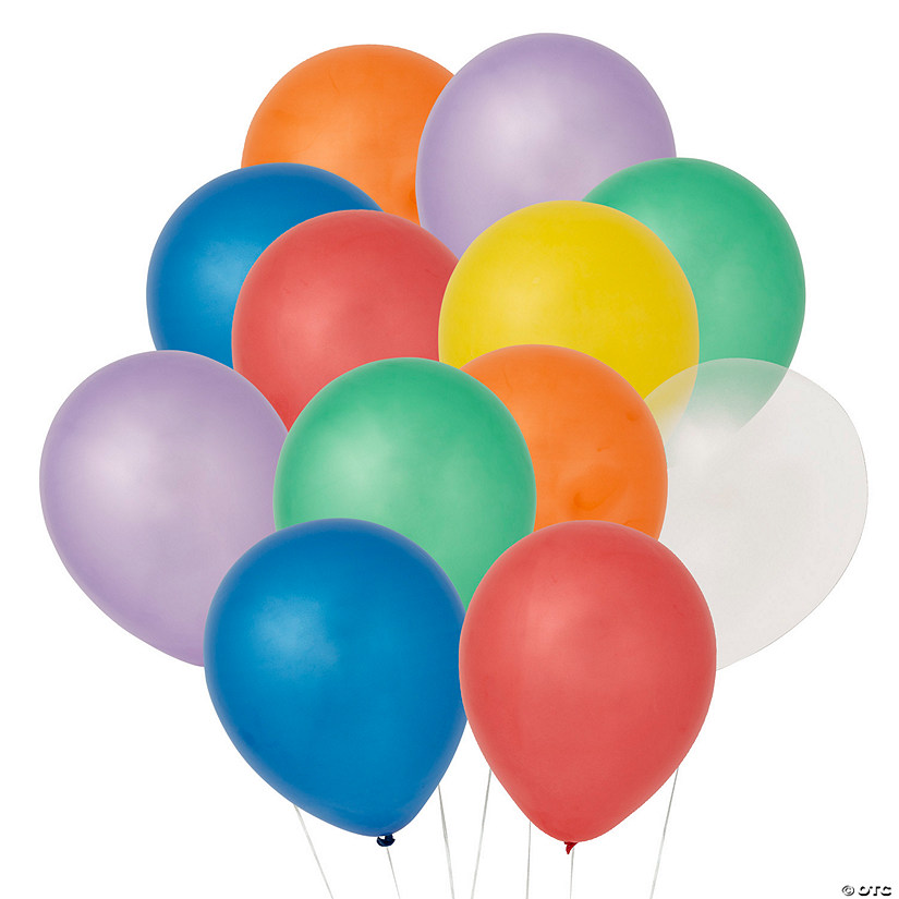 Bulk  144 Pc. Crystaltone 11" Latex Balloon Assortment Image