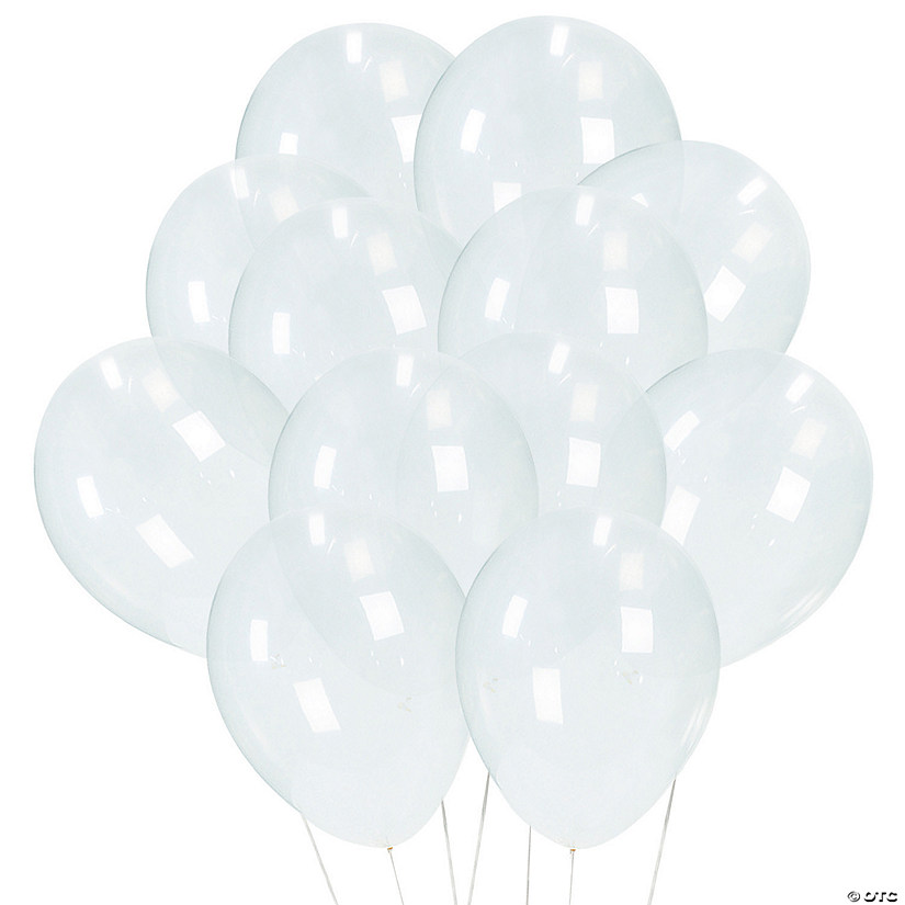 Bulk  144 Pc. Diamond Clear 11" Latex Balloons Image
