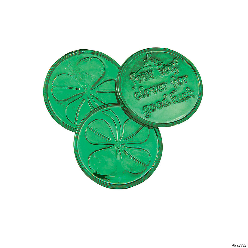 Bulk 144 Pc. Four-Leaf Clover Good Luck Coins Image