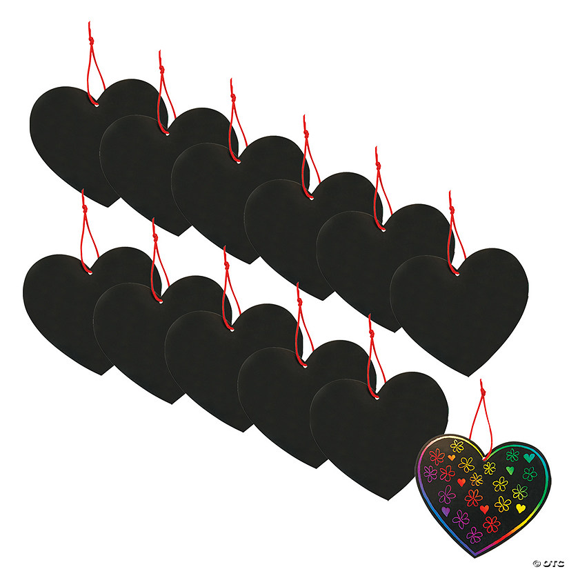 Bulk 144 Pc. Magic Color Scratch Hearts Image