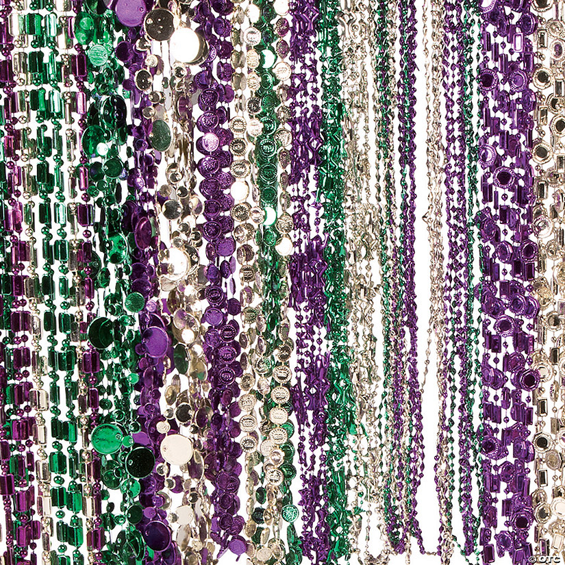 Bulk 144 Pc. Mardi Gras Bead Necklace Assortment Image
