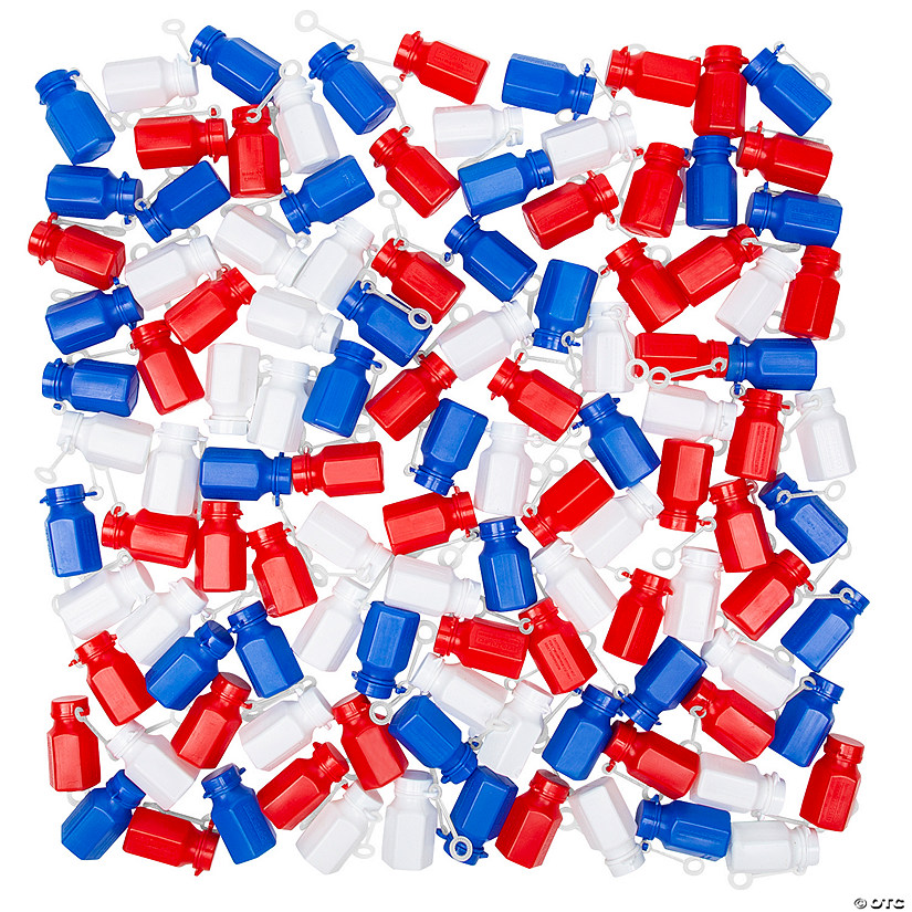 Bulk 144 Pc. Mini Patriotic Bubble Bottles Image