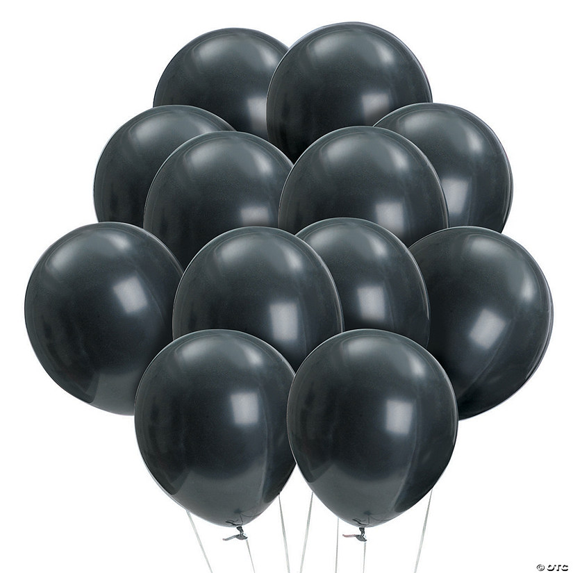Bulk  144 Pc. Onyx Black 11" Latex Balloons Image