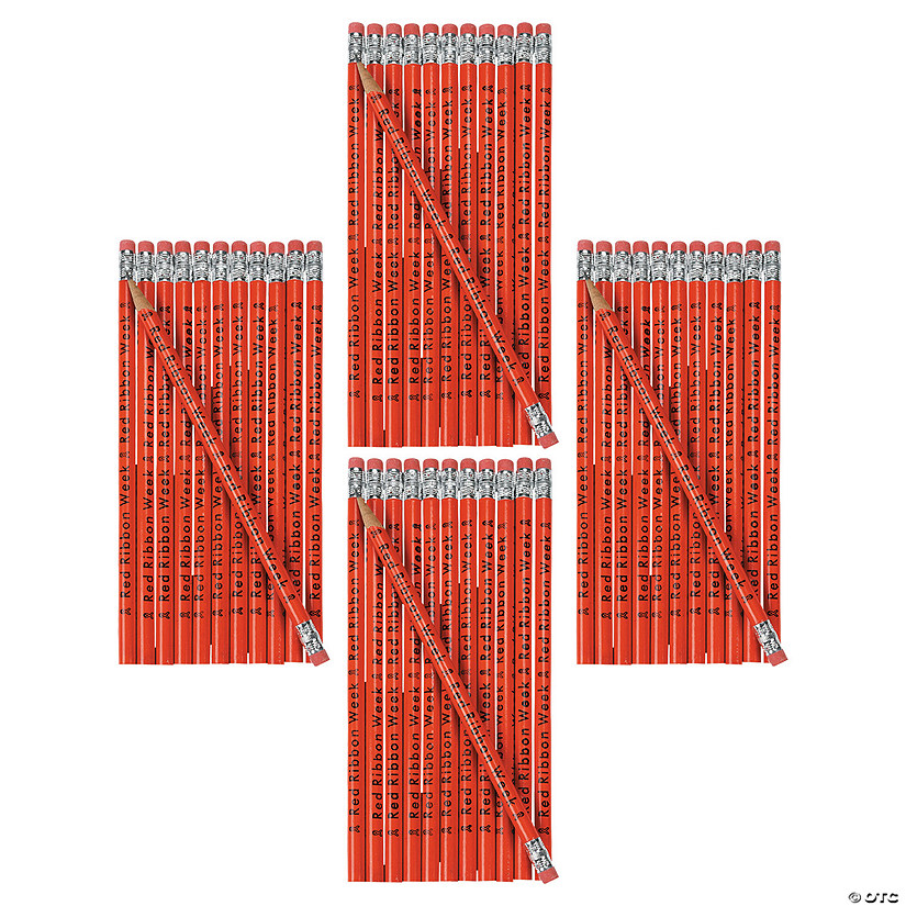 Bulk 144 Pc. Red Ribbon Week Pencils Image
