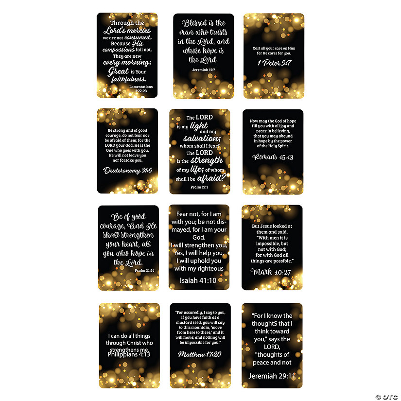 Bulk 144 Pc. Religious New Year&#8217;s Eve Bible Verse Wallet Card Assortment Image