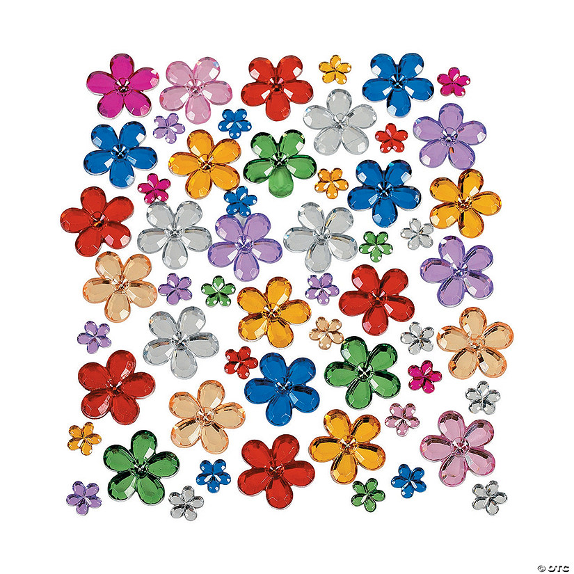 Bulk 150 Pc. Shiny Flower Jewels Image