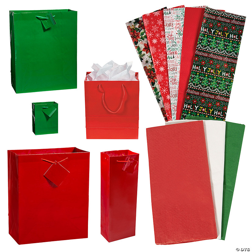 Bulk 170 Pc. Holiday Gift Bag Assortment Kit Image