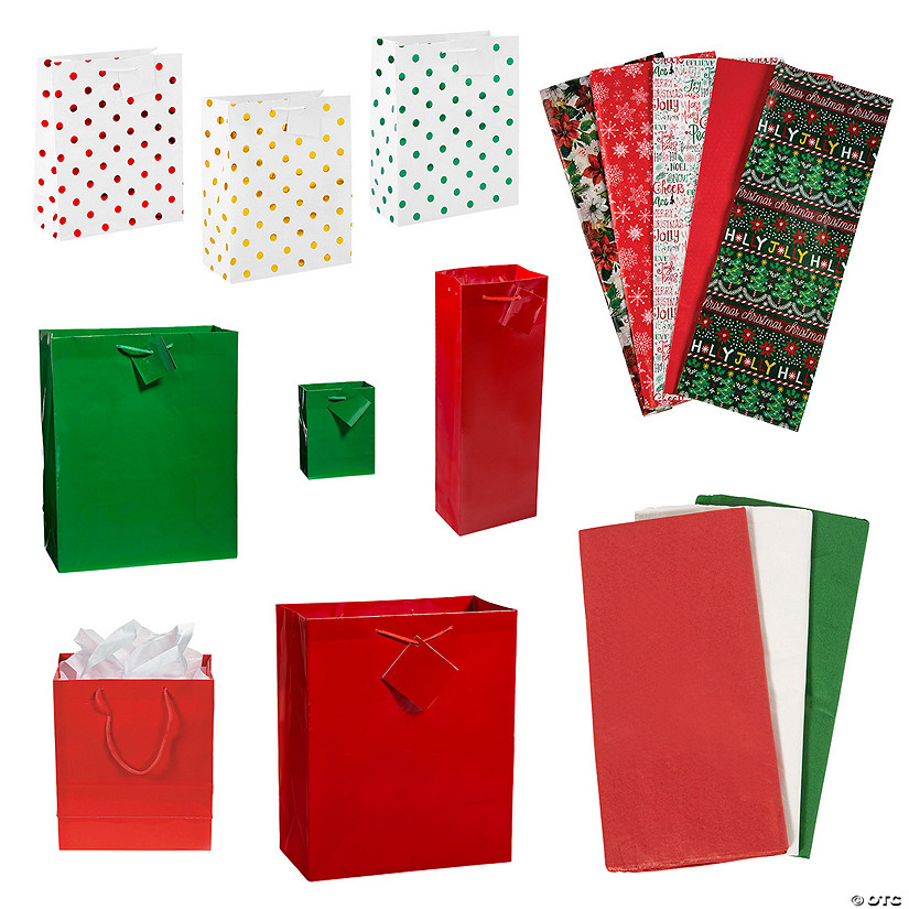 Bulk 172 Pc. Holiday Gift Bag Assortment Kit Image