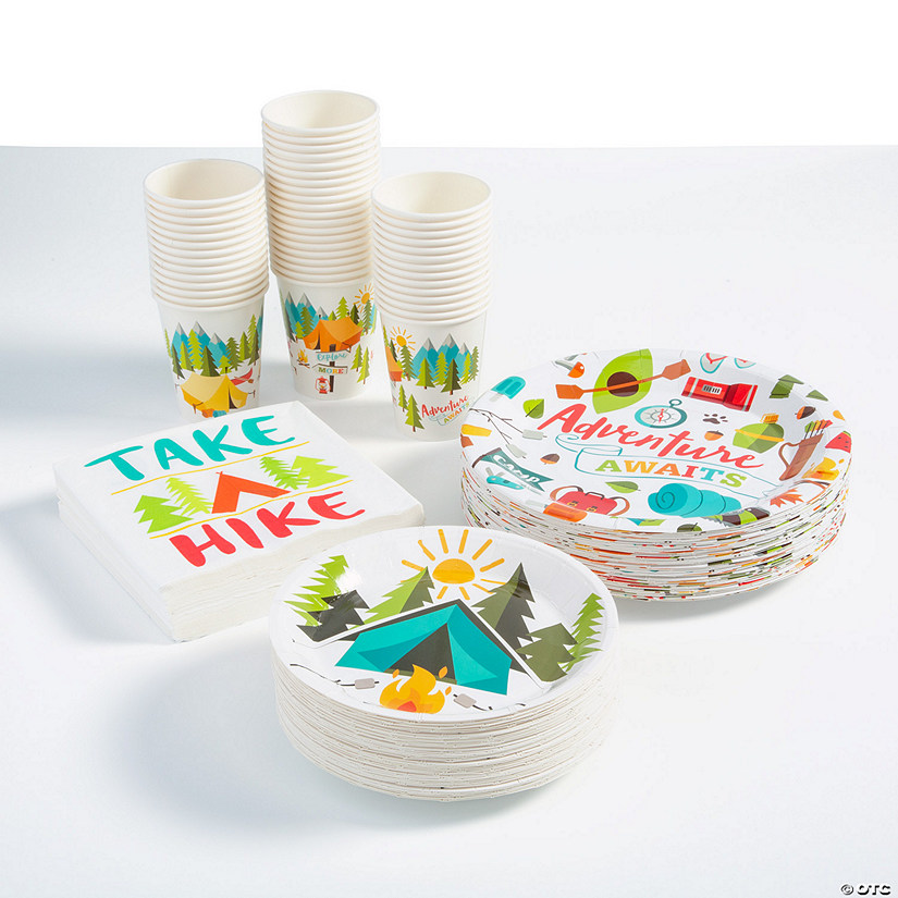 Bulk 192 Pc. Camp Party Disposable Tableware Kit for 48 Guests Image