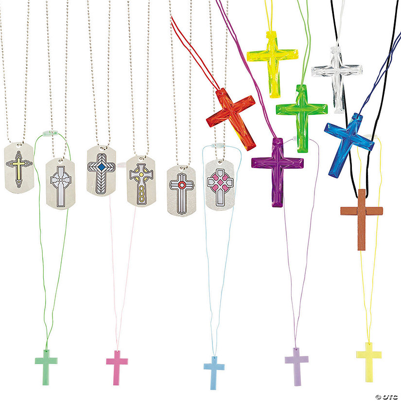 Bulk 192 Pc. Religious Cross Necklace Giveaway Kit Image